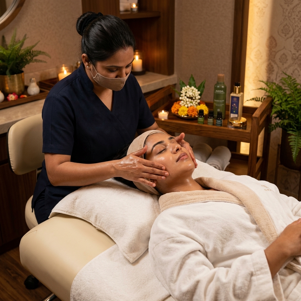 Facial cleanup service at Adorn & Aura